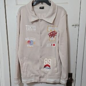 REGSTR Fearless Tokyo Warrior Beige Jacket Snapfront Medium